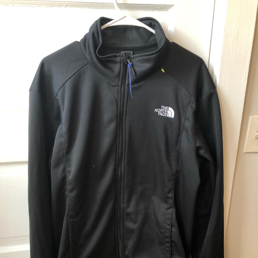Black North Face soft shell jacket